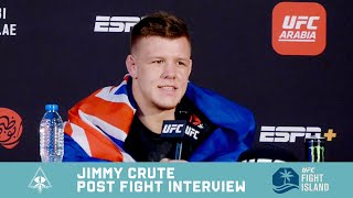 JIMMY CRUTE POST FIGHT INTERVIEW - UFC FIGHT ISLAND