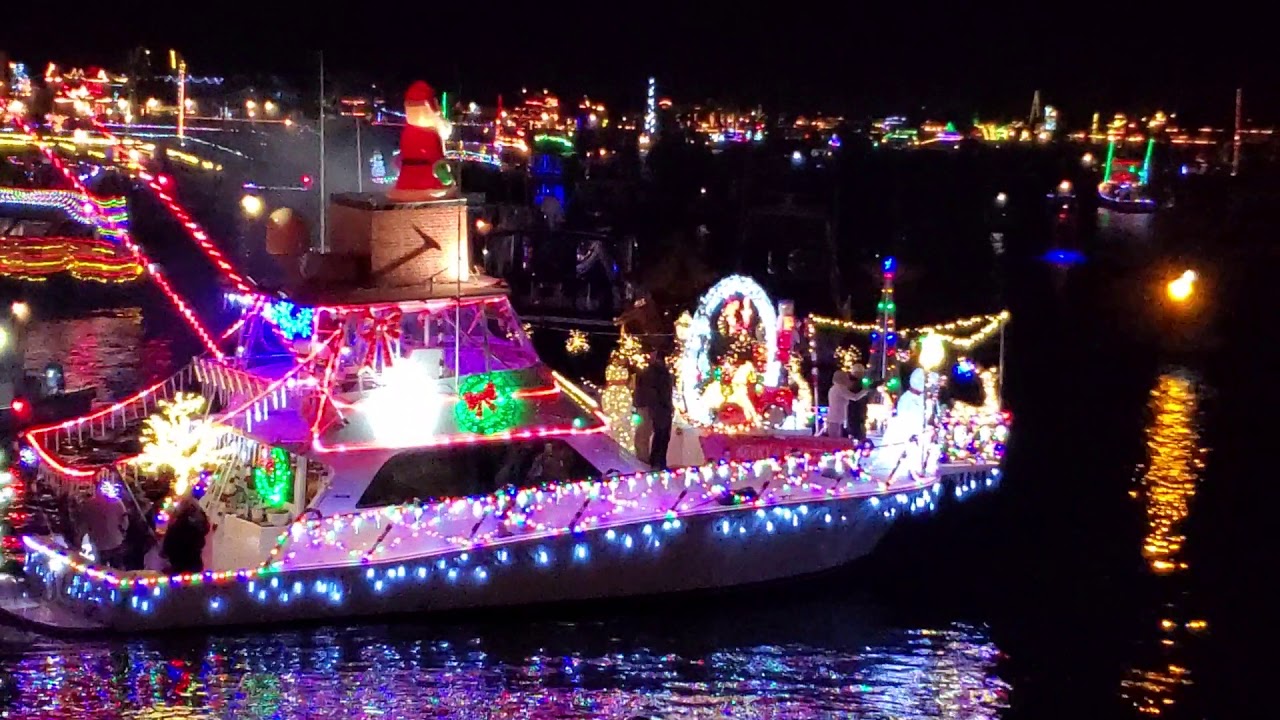 Newport Beach Christmas Boat Parade 2020 Lead Boat My Way 4 YouTube