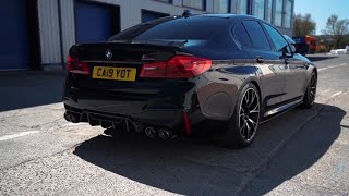 How BMW M5 F90 Competition sounds with valves open/close w/ Catless Fi EXHAUST?