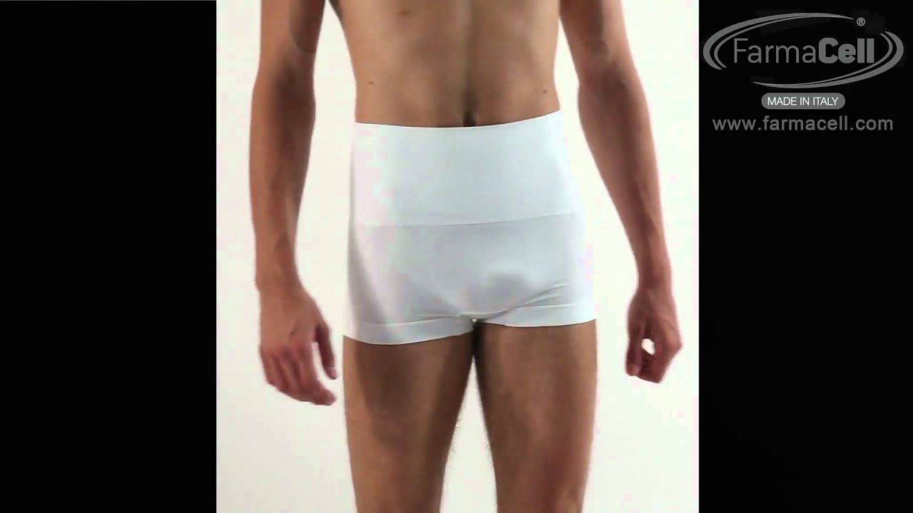 Men's shaping control boxer briefs with waist gridle