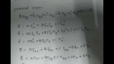 Canonical form of second order partial differential equation in hyperbolic type