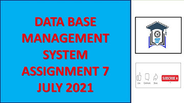 Assignment 7 | Data Base Management System | NPTEL | Week 7 | July 2021 | Most Probable Answers