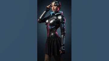 Futuristic Cyborg Fashion Show (AI Model) #cyborg #aifashion #shorts