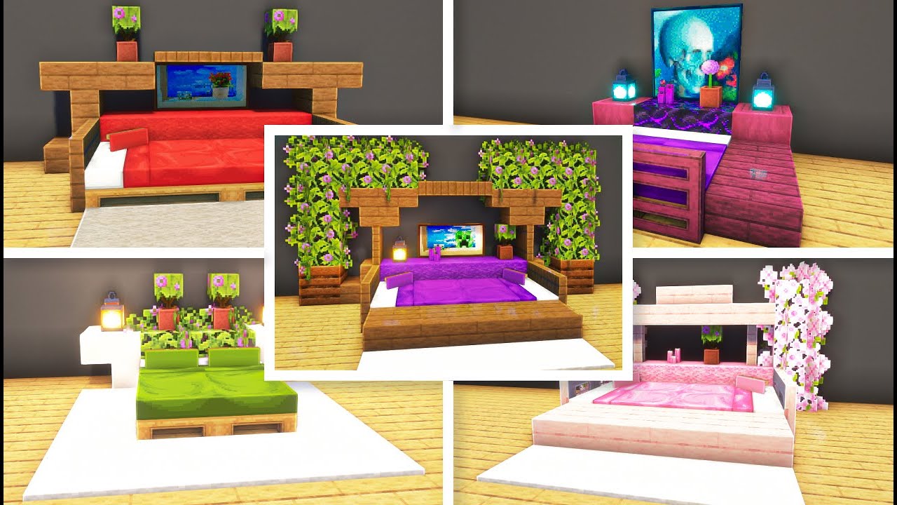 Minecraft 10 Bed Designs and Ideas YouTube