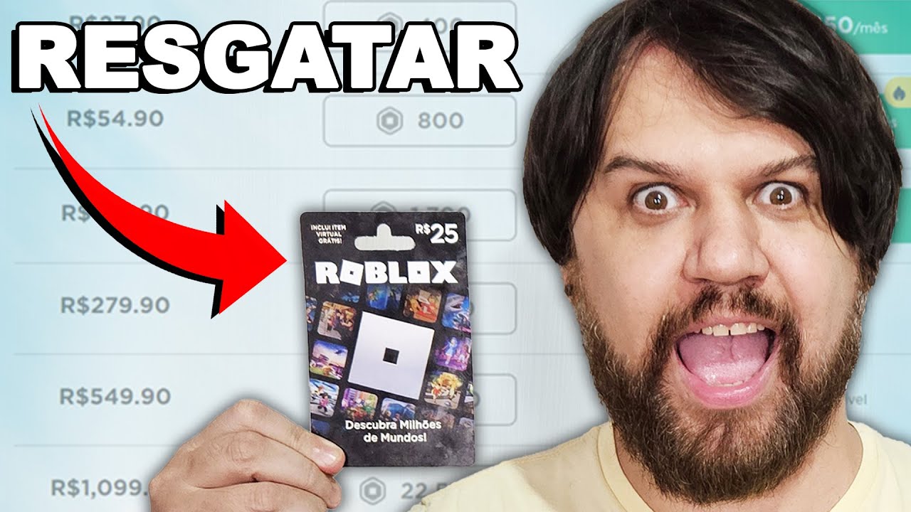 COMO RESGATAR GIFT CARD DO ROBLOX (CARTÃO DE ROBUX) - YouTube