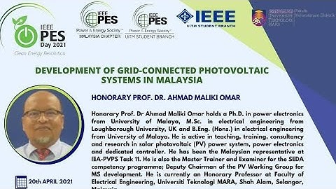 Development of Grid-connected Photovoltaic Systems in Malaysia