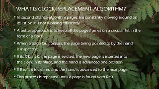 Presenting: Clock Replacement Algorithm