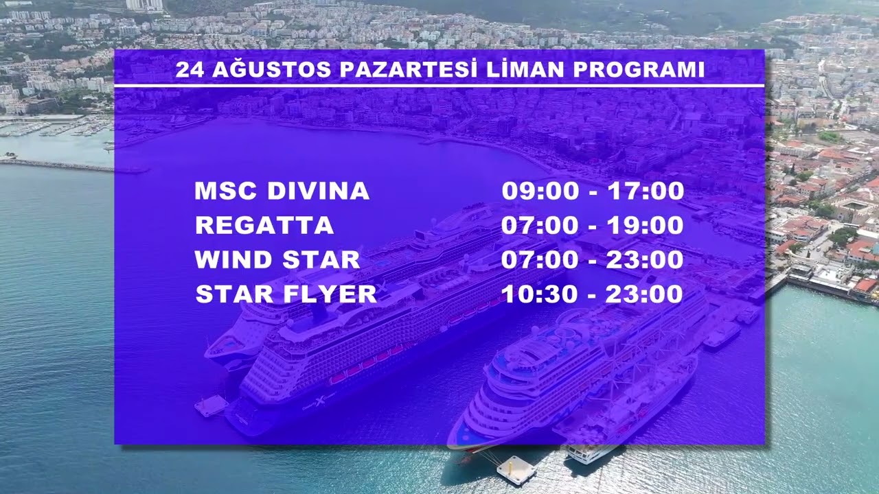 22-23-24 AĞUSTOS 2026 - LİMAN PROGRAMI VE HAVA DURUMU