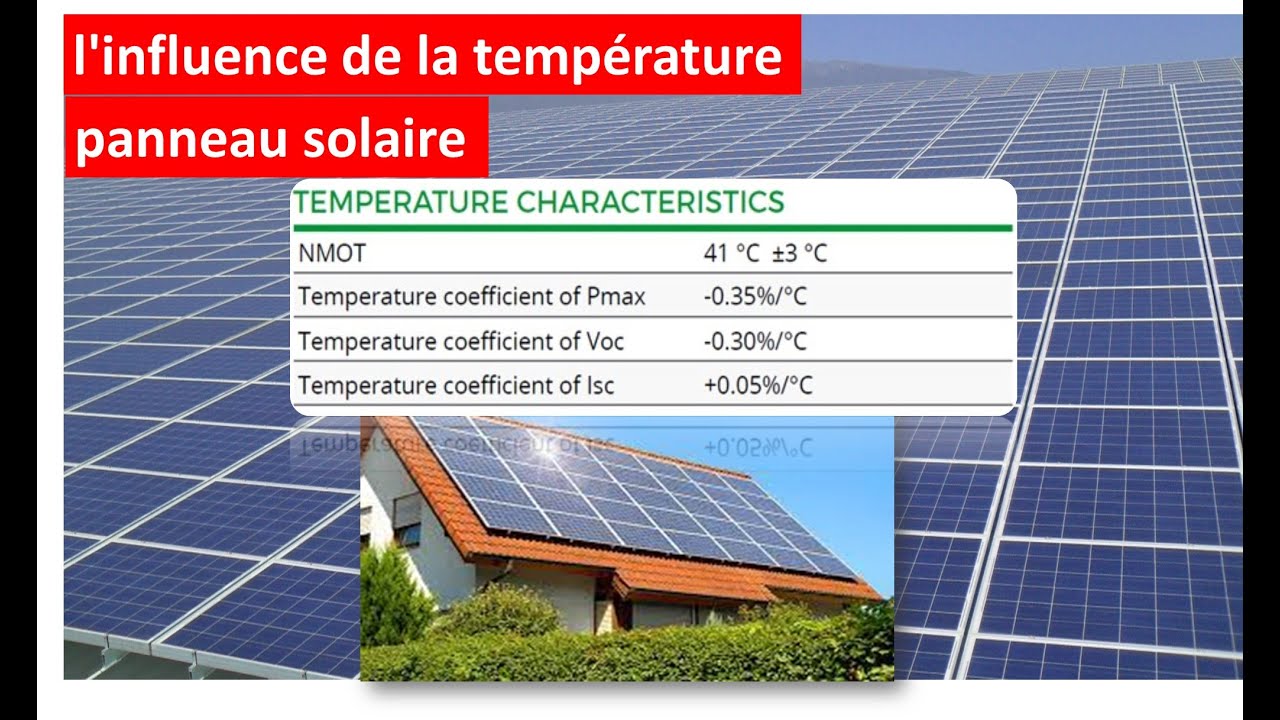 5- Etude de l'influence de la température sur la tension fournie par un panneau solaire