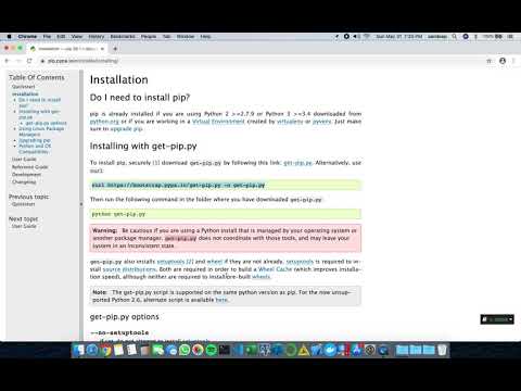 How to install pip on Mac OS X