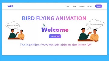 Smooth Bird Flying Web Animation Effect for Landing Pages (HTML + Tailwind CSS + JS)