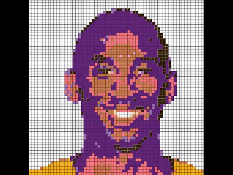 Make Kobe Bryant pixel art by Lego 