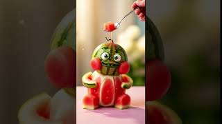 fruit eating fruit Watermelon  #fruitart #asmr #funnyvideo