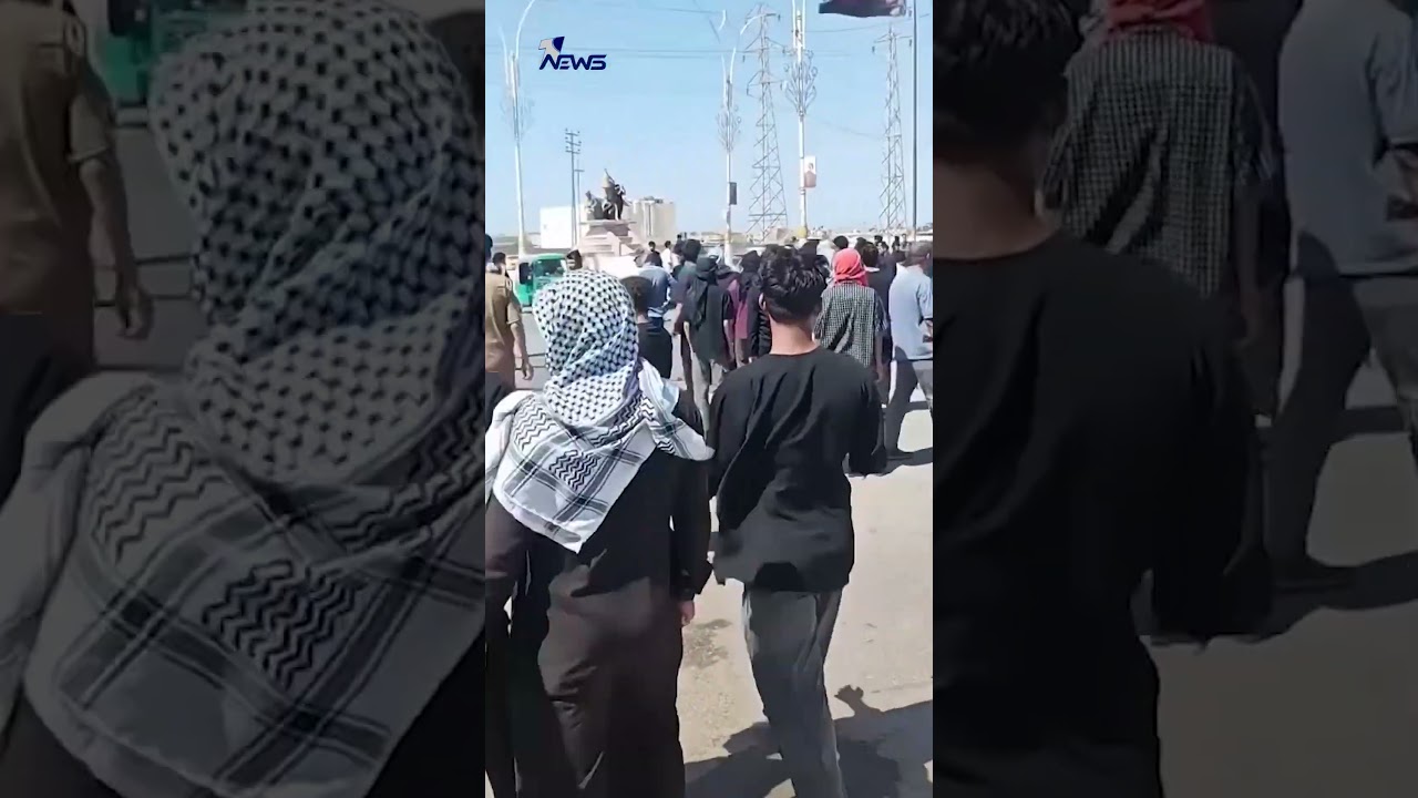 تظاهرات وقطع للطرق بقضاء الفهود في #الناصرية للمطالبة بتحسين واقع الكهرباء | #وان_نيوز