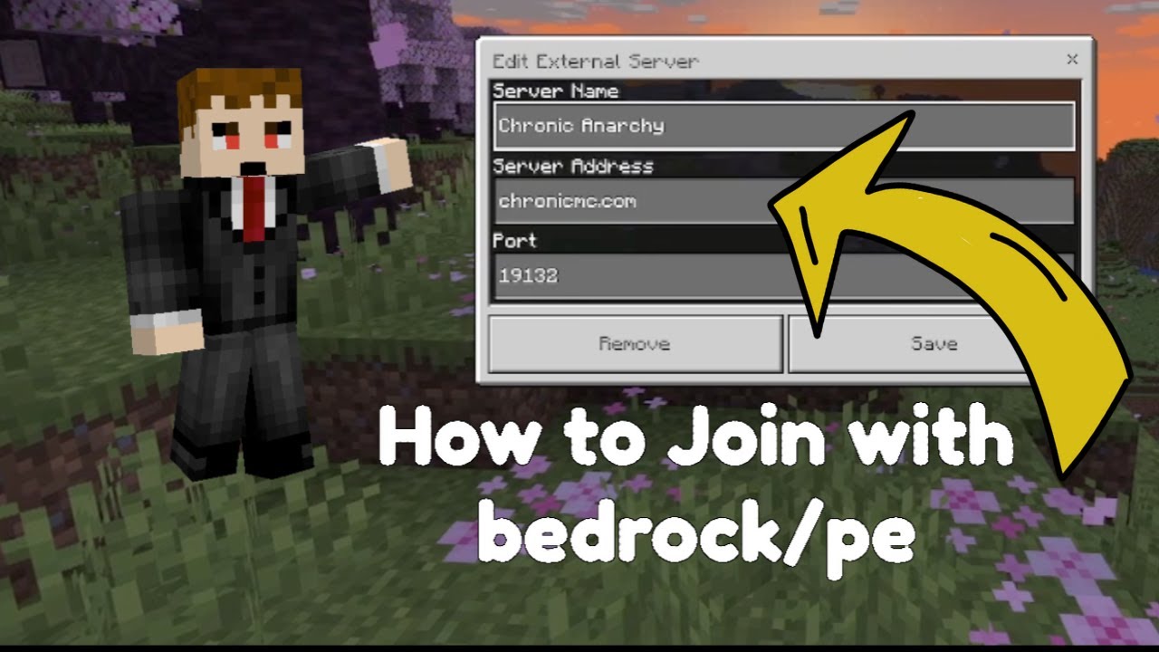 How to Join Chronic Anarchy on bedrock/pe