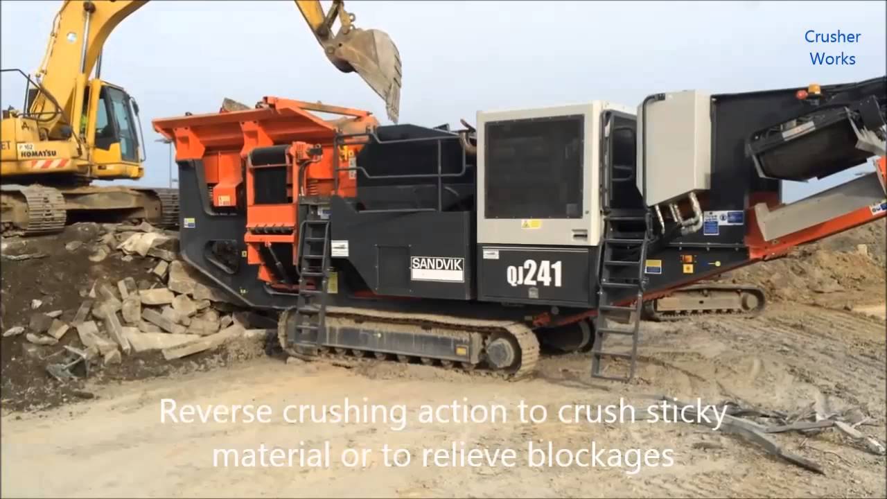 Sandvik QJ241 Mobile Jaw Crusher YouTube