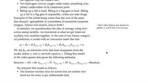 Main effects and interactions.