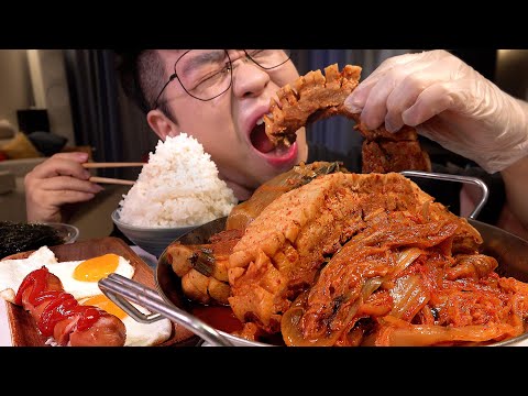 <strong>SUB</strong> 통삼겹김치찜 먹방 시청자추천 음식1위 대박 레전드 먹방 kimchi jjim mukbang <strong>Legend</strong> koreanfood eatingshow asmr kfood cook