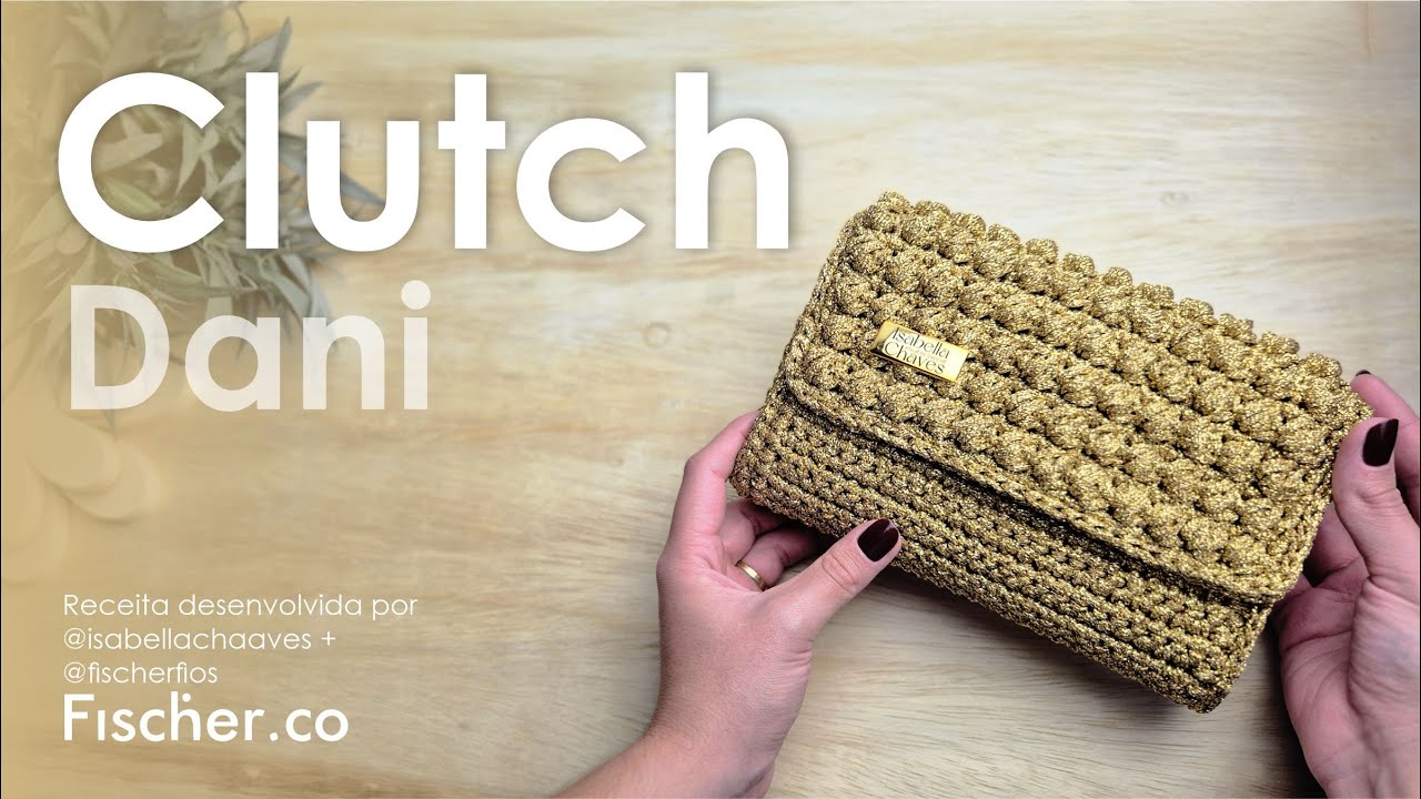 Carteira Dani, Crochê Luxuoso com Fio Glimmer da Fischer Fios | Por   @isabellachaaves ​