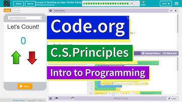 Building an App: Clicker Game Lesson 5.20 Tutorial with Answers Code.org CS Principles