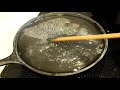 Round Griddle: Things to Do before Using Lodge New Cast Iron Skillet ロッジ・ラウンドグリドル・スキレット/シーズニング 臭い取り