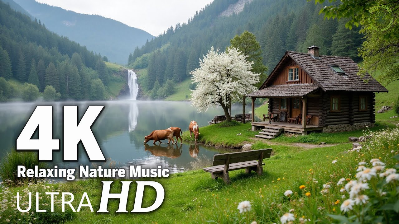 Relaxing Nature Music 4K🌿 Soothing Piano with Forest Ambience – Relaxing Nature Sounds