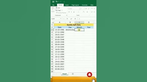 Split Date with Text Function in Excel | #excel #education #computer #knowledge #video #youtube