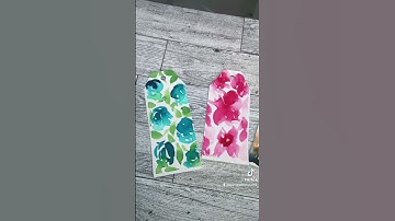 How to Make Watercolor Gift Tags #shorts