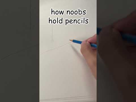 how artists hold pencils