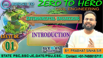 Environmental Engineering | Introduction | Lecture 01 | By Prabhat Sinha Sir |(GATE/ESE/PSC/SSCJE)