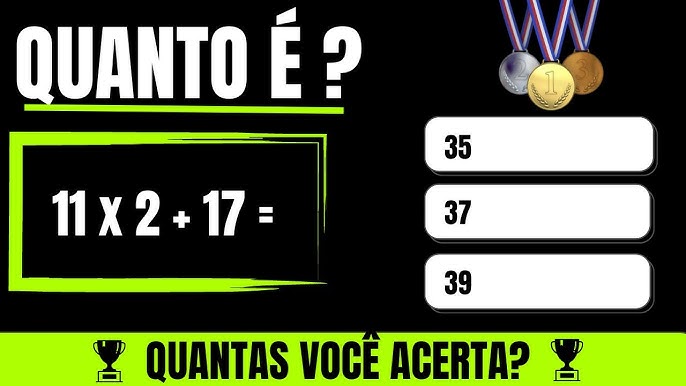 Matematica multiplicação quiz