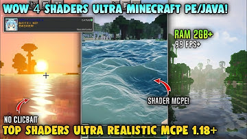 WOW!🤯 BEST 4 SHADERS MCPE 1.18SHADERS REALISTIC RINGAN MCPE/MCPC🤤! SHADERS LANGKA MCPE MIRIP JAVA!