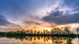 Sunset Lake Reflections 🌅 1 Hour Relaxing Music for Sleep & Meditation
