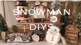 Christmas Diys under $1 and free /Snowman Diys/Quick and Easy