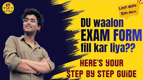 DU Exam Form 2025 | Step-by-Step Guide 💻 | Last Date Extended to 15th Nov | No Late Fees 🚫💰 #DUExam 
