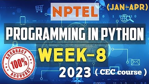 Programming in Python || NPTEL week 8 assignment answers 2023 #nptel #pythonprogramming #skumaredu