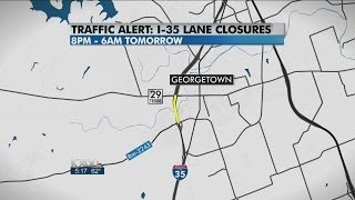 IH-35 lane closures in Georgetown