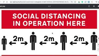 Social Distancing Signs - How to Generate Custom Signs for home, business or shops.
