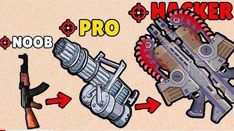 Noob vs Pro vs Hacker in Bullet Up