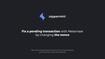 How to fix a pending Metamask transaction?