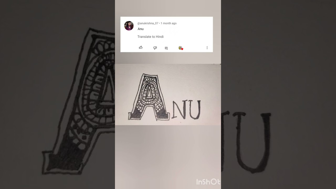 Comment ur name❤️Day 46/100 #trending #shorts #anu #nameart #viral #arts #mandala #youtubepartner