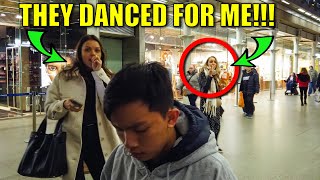 Dancing Girls! They Danced When I Played BTS Dynamite on Train Station Piano | Cole Lam 15 Years Old