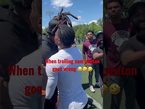 WHEN TROLLING CAM NEWTON GOES WRONG😂😂 full video out now ‼️ #trending #football #deestroying