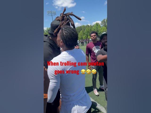 WHEN TROLLING CAM NEWTON GOES WRONG😂😂 full video out now ‼️ #trending #football #deestroying