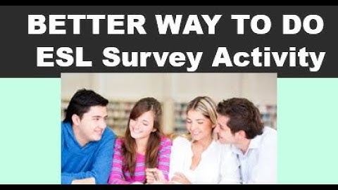 A BETTER Way to do ESL Surveys and Questionnaires Activities