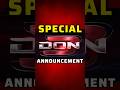 Don 3 🎬 New Announcement Featuring Ranveer Singh 🔥 #shorts