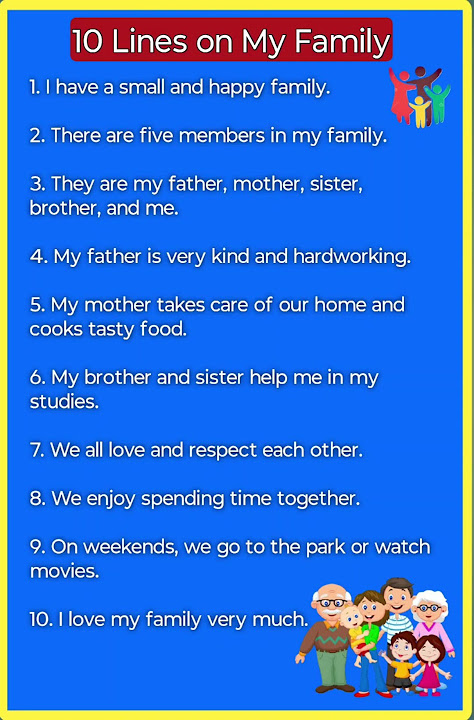 10 lines essay on my family | My Family Essay in English #essay