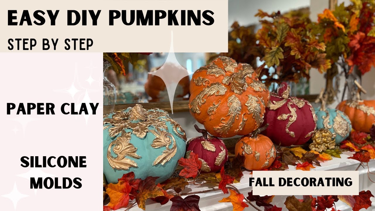 Easy DIY Hobby Lobby Pumpkins Paperclay, Redesign by Prima /IOD
