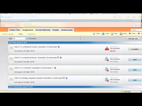 MyLanguageLabs Student: Overview of Assignments