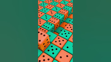 🎲 Rolling Dice Loop – Oddly Satisfying 3D Animation 🟡🟣✨